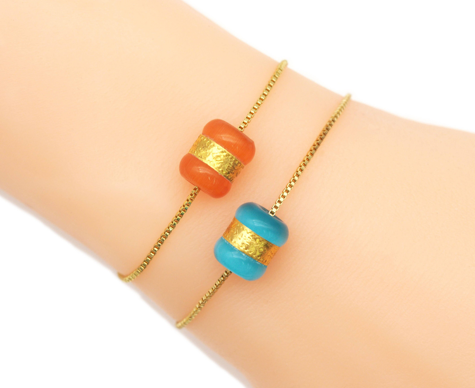 Cat’s Eye Large Hole Spacer Beads, Sku#LX22