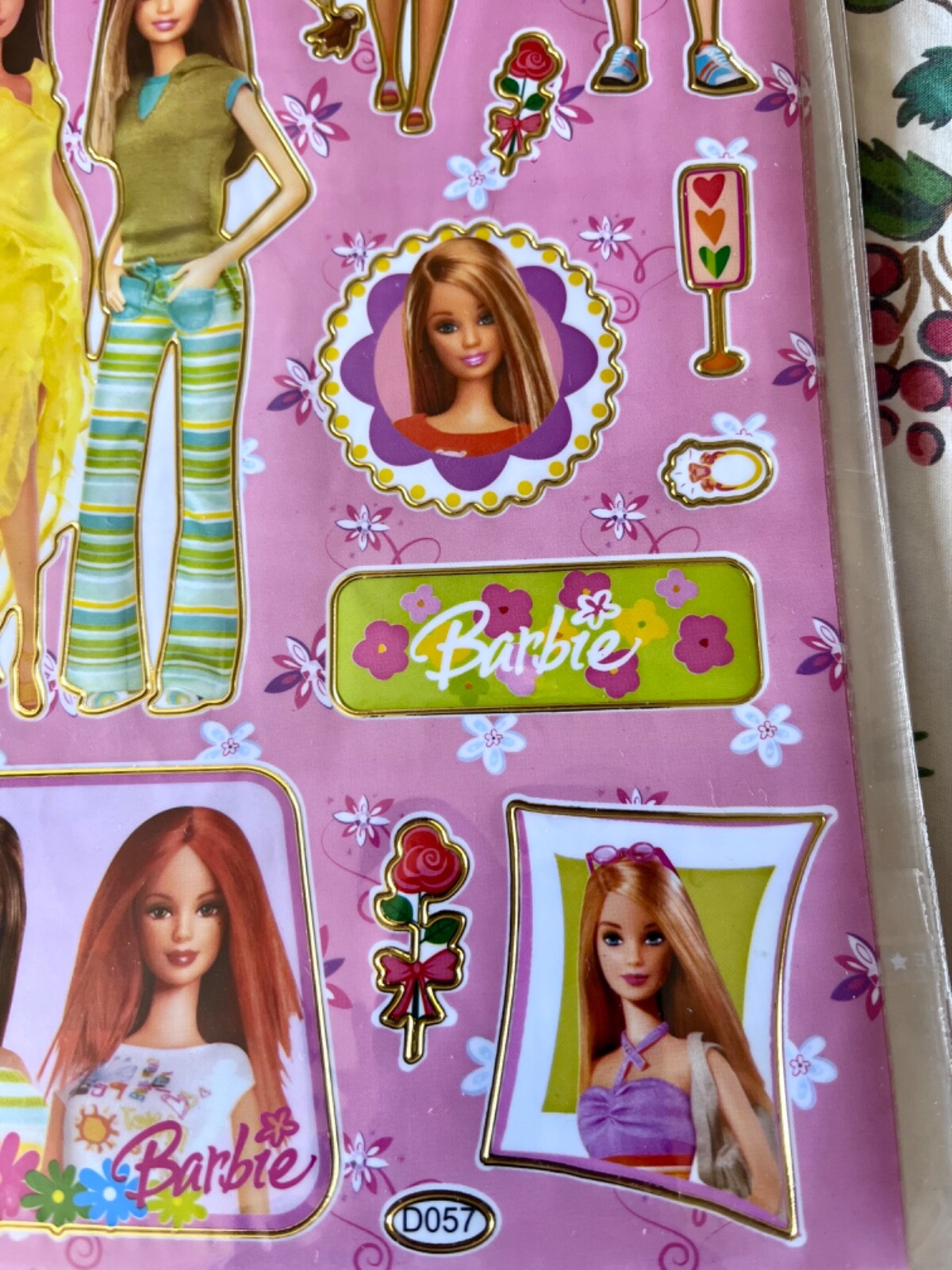 Lovely 10 Sheets of Barbie & Things Stickers 8″ X 10″ Sheet Pink