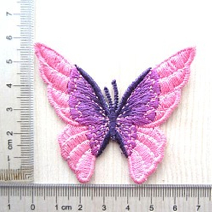 Colorful Butterflies Embroidery Applique Sew on Fabric Glue on Butterfly Patches
