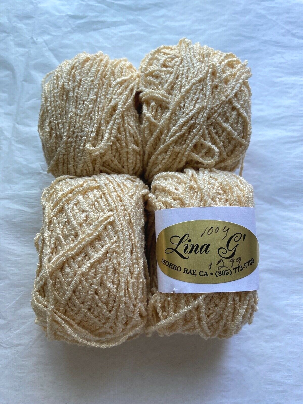 Private Label 100 Yards Viscose French Vanilla Worsted Yarn