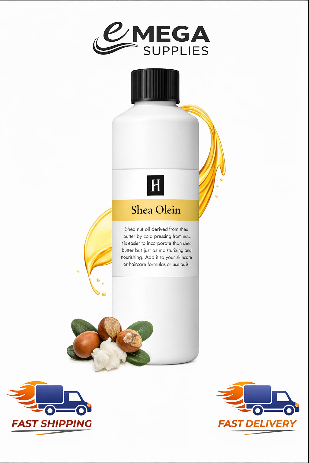HalalEveryDay Shea Olein 16 oz 100% Pure Natural Shea Oil,Cold-Pressed for Body