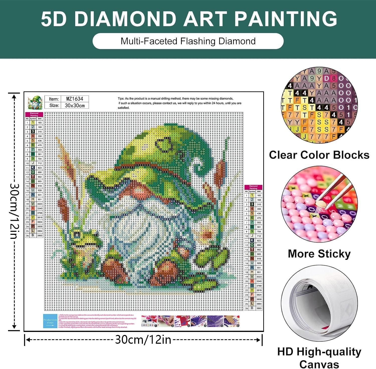 Gnome Diamond Art Kits for Adults, Gnome Diamond Painting Kits for Adults Beginn
