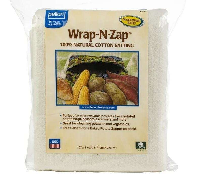 Pellon Wrap-N-Zap Quilting Batting, off-White 45″ x 36″ Precut Package (2 pack)