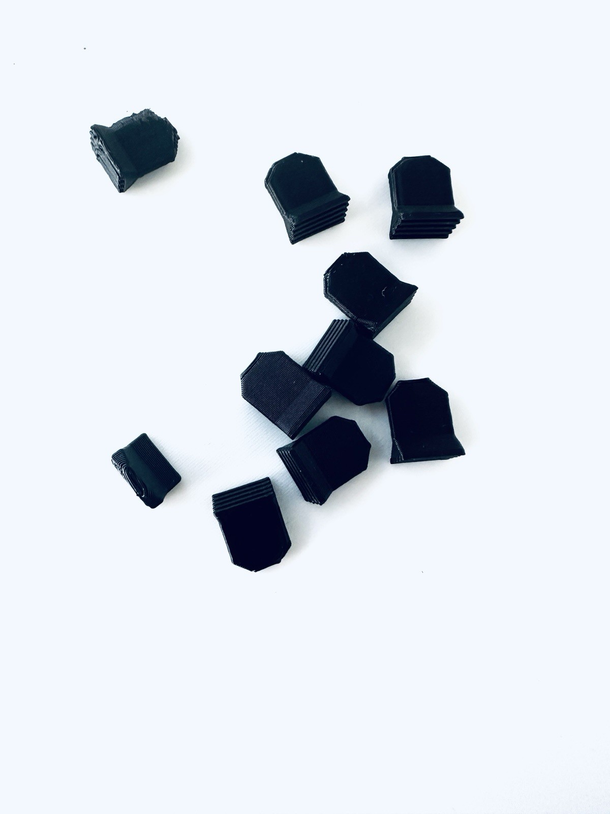 10x Black Glue-On Plastic Grip Pull Tabs Black Grip Tabs for DIY Craft Projects