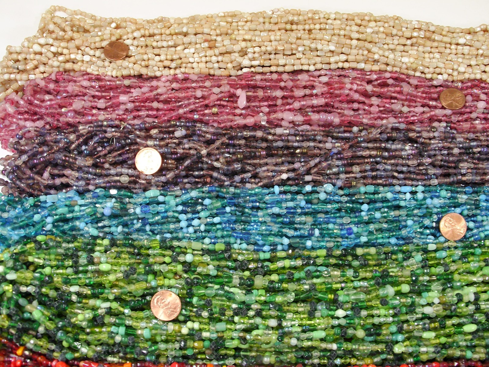 100 Strands 36″ India Handmade Assorted Color Glass Beads Wholesale Bulk (CT-70)