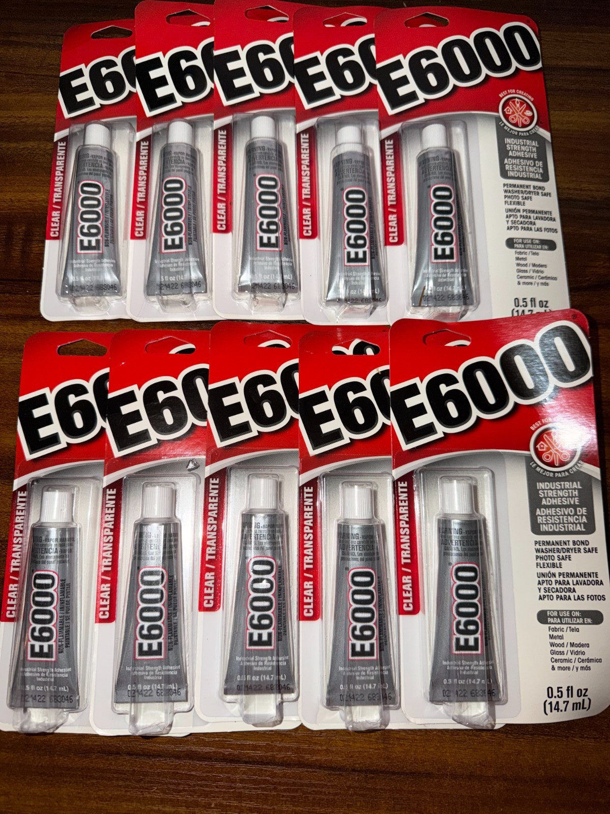 E6000 Craft Adhesive (10) 0.5 fl oz Tubes