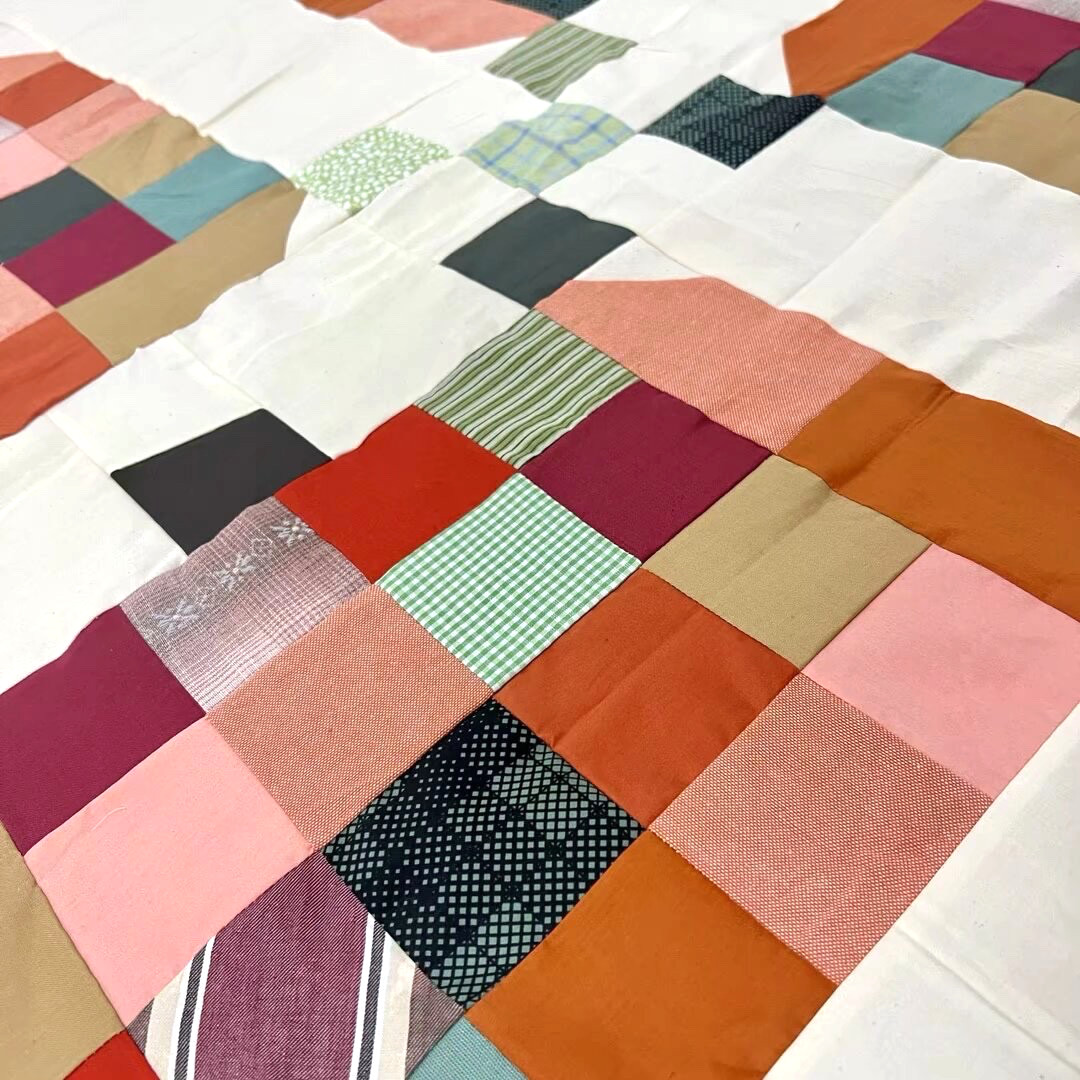 Handmade Mountain Valley Baby Quilt Top 47×47″ Pieced~ BABY/BED/Wall Decor