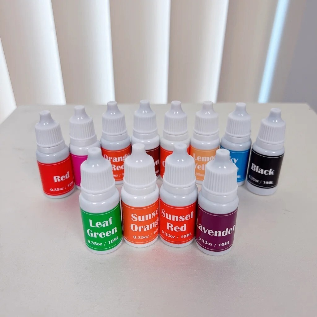 12 Colors Liquid Dye Colorant Set for Soap Bath Bomb Making Food Grade Skin Safe