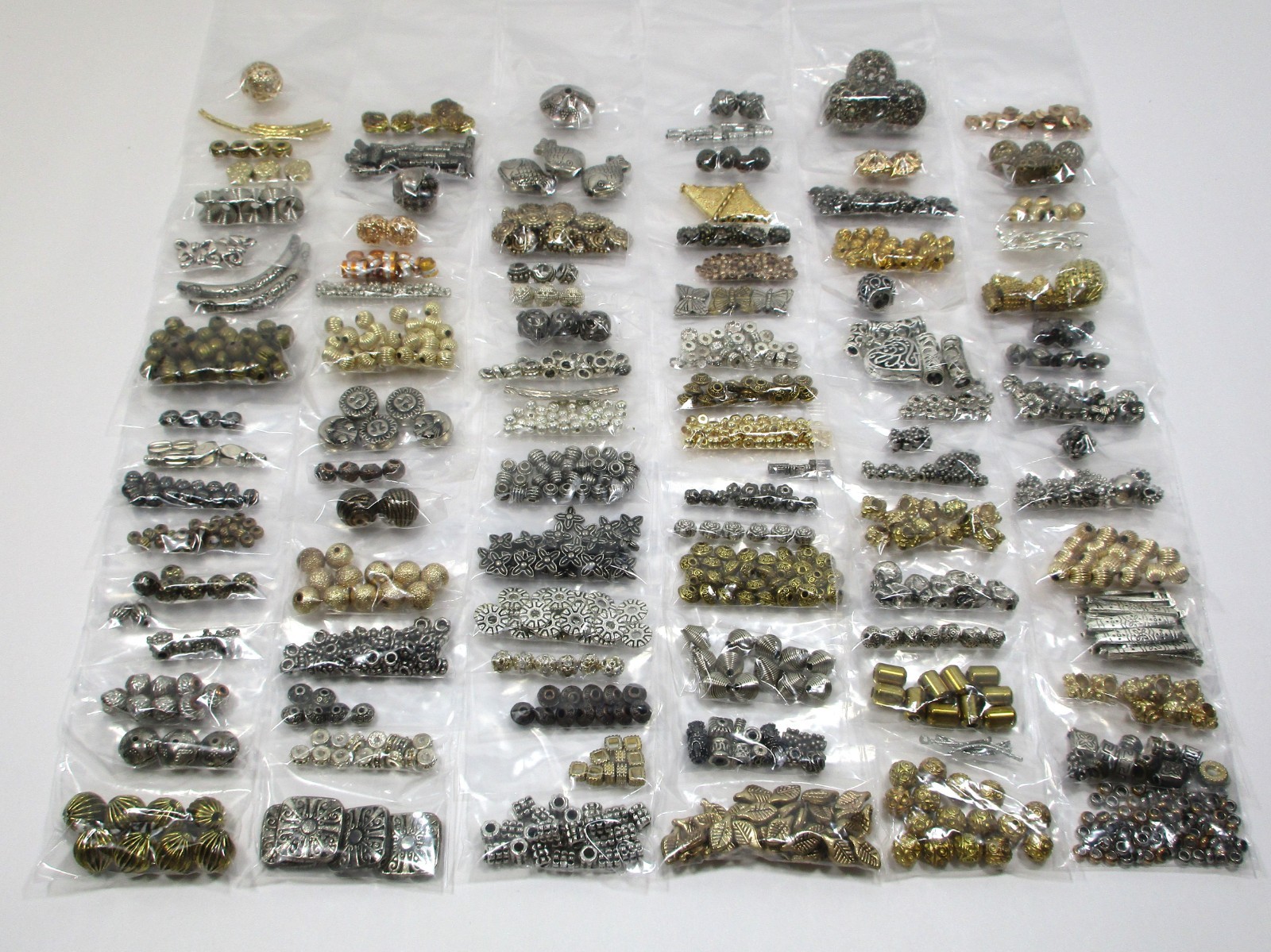 Bulk Lot – Jewelry Making Supplies – 1-1/2 lbs. Assorted Metal Beads