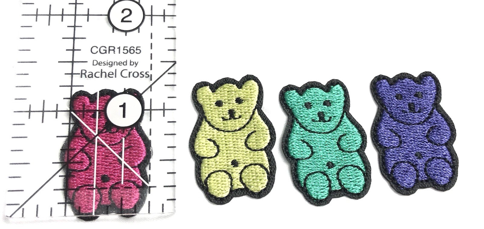 100 PACK Retro Pop Cool Little Things Gummy Bear Patch Sew or Stick Embroidered
