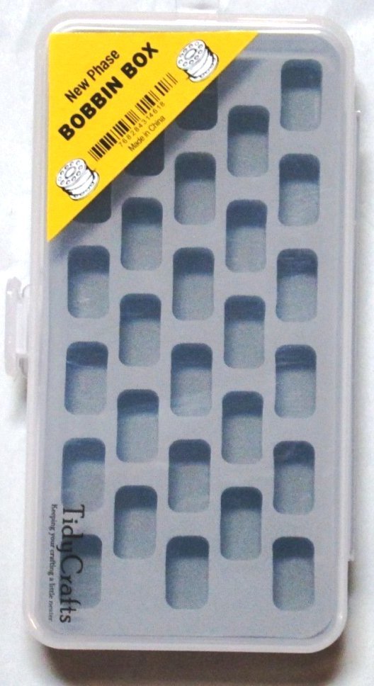 Set of 2 – Bobbin Box Organizers – One w/ 28 Prewound Bobbins – Asst Colors 1465