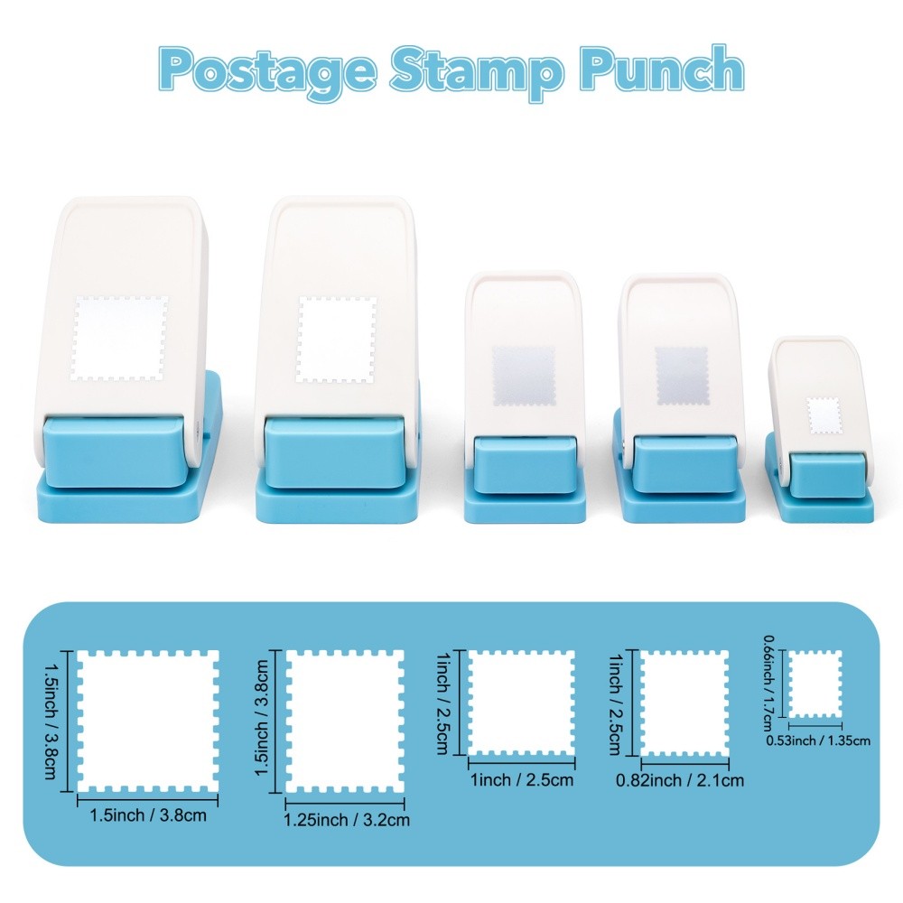 Postage Stamp Punch Available in various sizes for Paper Crafting Scrapbooking