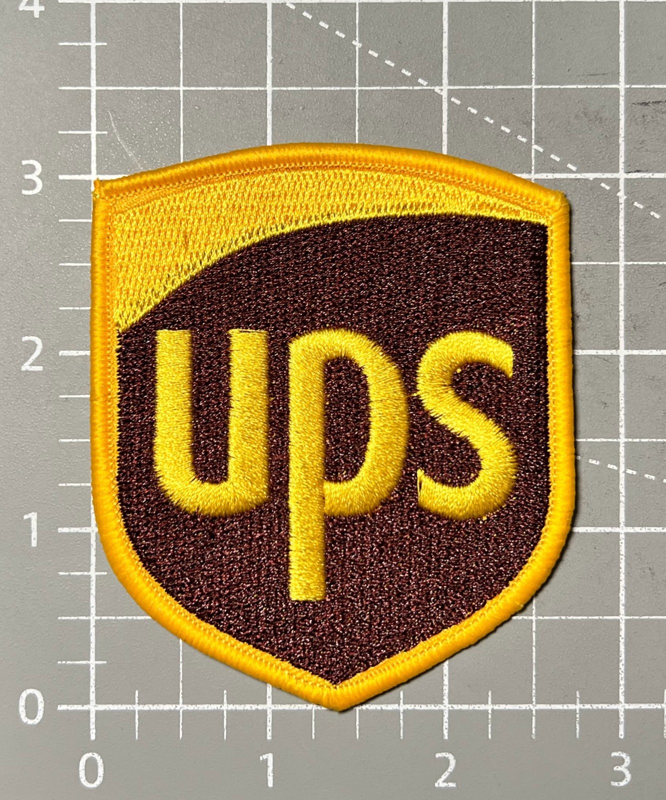 UPS Patch United Parcel Service Big Brown Machine Embroidered Iron On 3.25×2.75″
