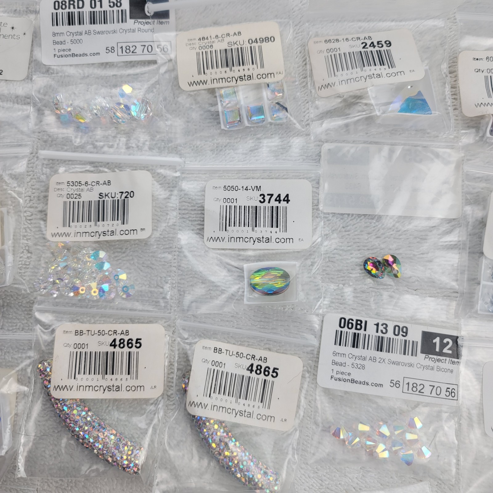 Swarovski Crystal Pendant Lot AB Vitrail Sahara Rivoli Pear Sun Mixed Qty