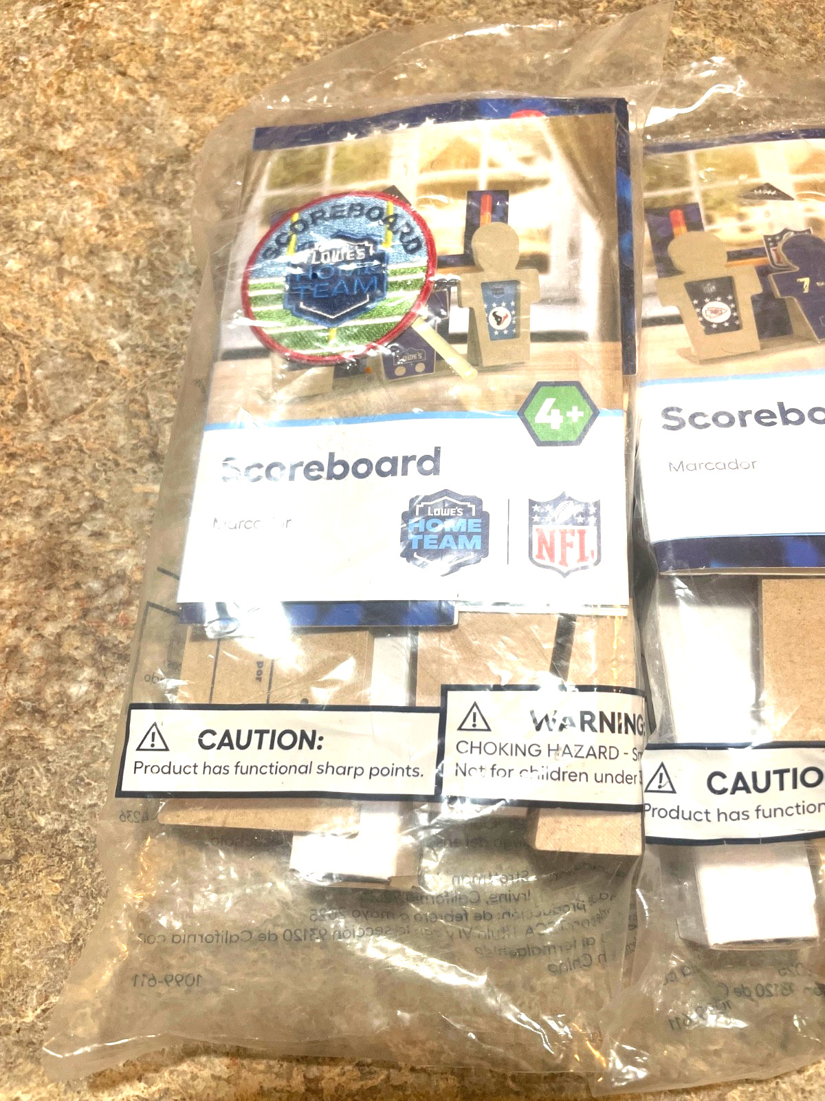 Lot (3) Lowe’s Kids DYI Craft NFL Scoreboard w/ Patch September 2025