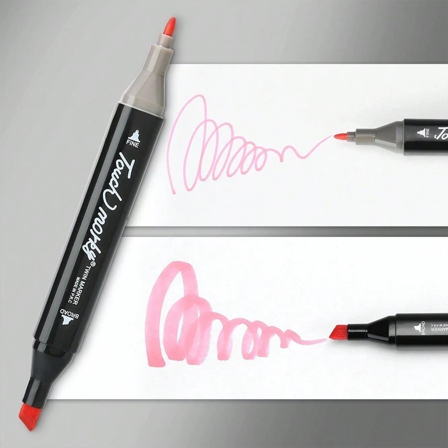 40-168 Colors Alcohol Markers Set | Dual Tip Professional Art Sketch Pens