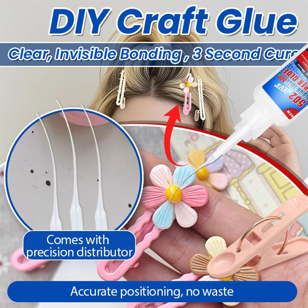 502 50g Super Glue Extra Strong Fast Instant Adhesive Metal Plastic Wood Glass