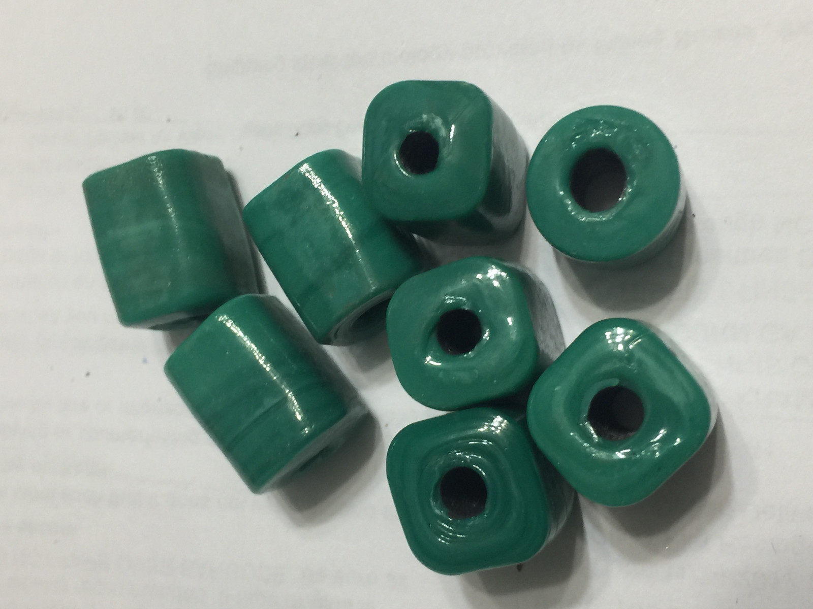 Large Hole Glass Tube Beads for Macrame 6mm to 10mm