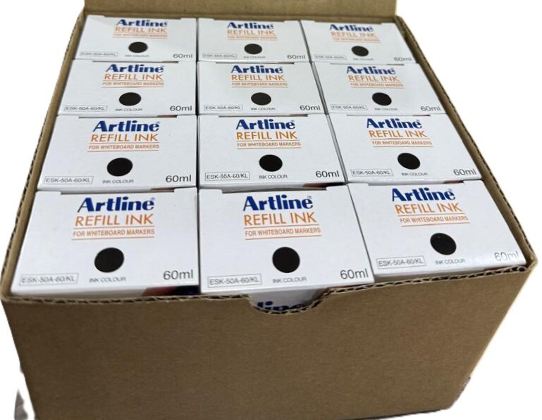 ARTLINE Whiteboard Markers Refill Ink 60ml 12 Bottles – 1 Dozen
