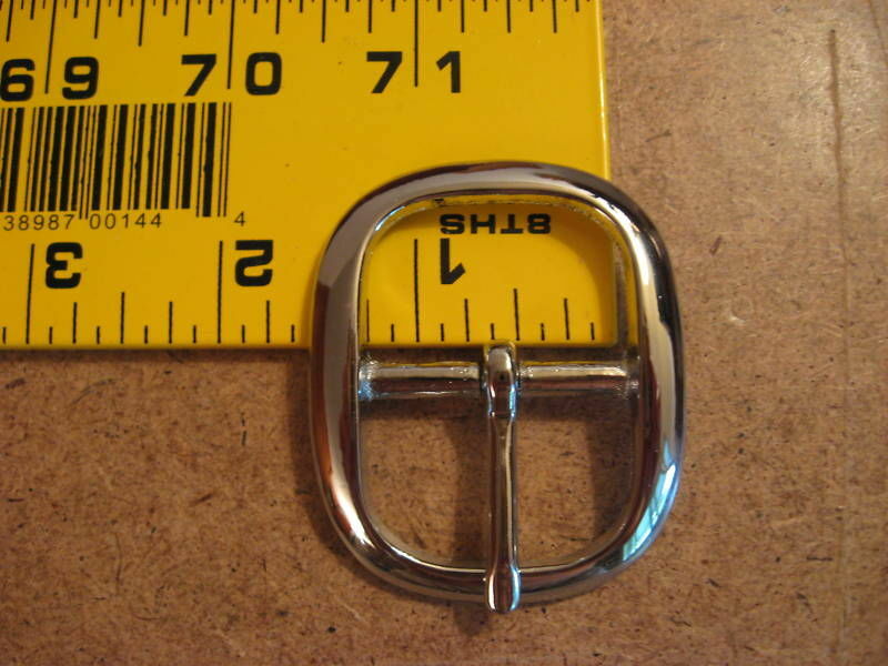 1 1/4″ Nickeled Solid Brass (Silver) Middle Bar Buckle (Pack Of 2)
