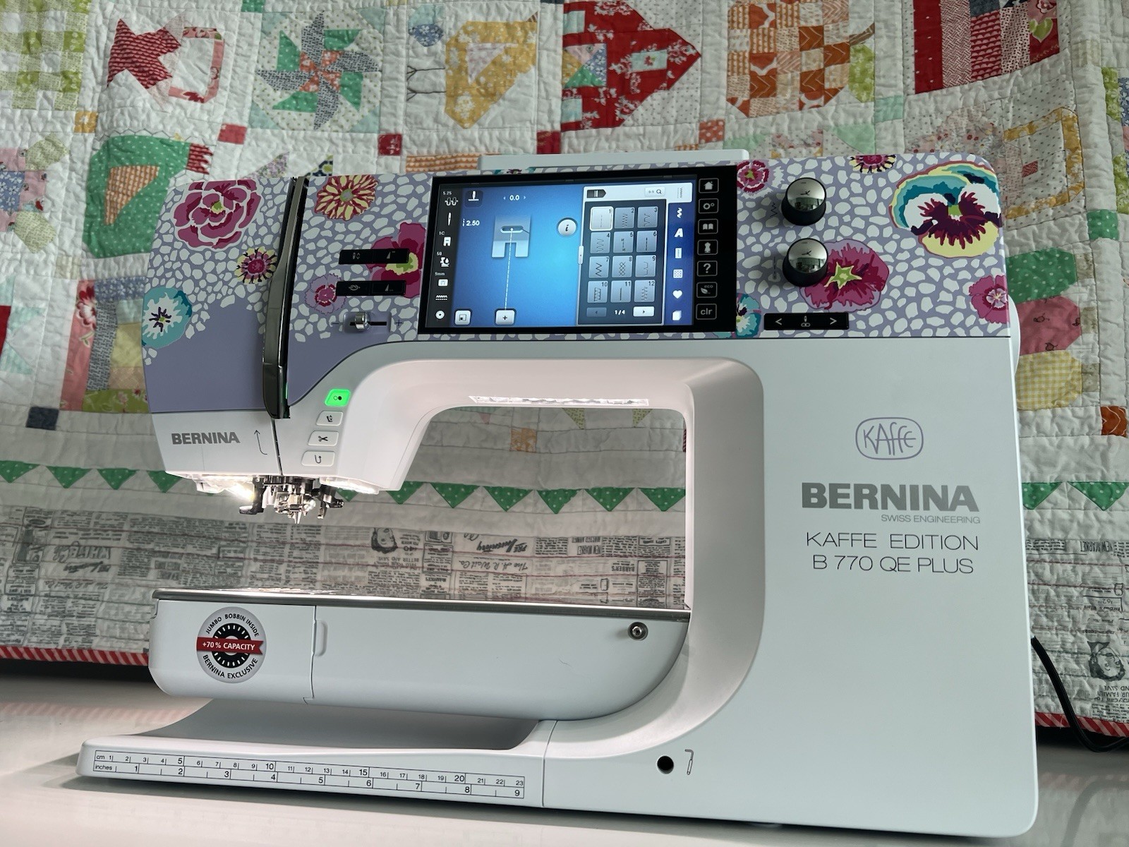 Bernina 770QE Plus Kaffe Sewing, Quilting, and Embroidery Machine with SDT Unit