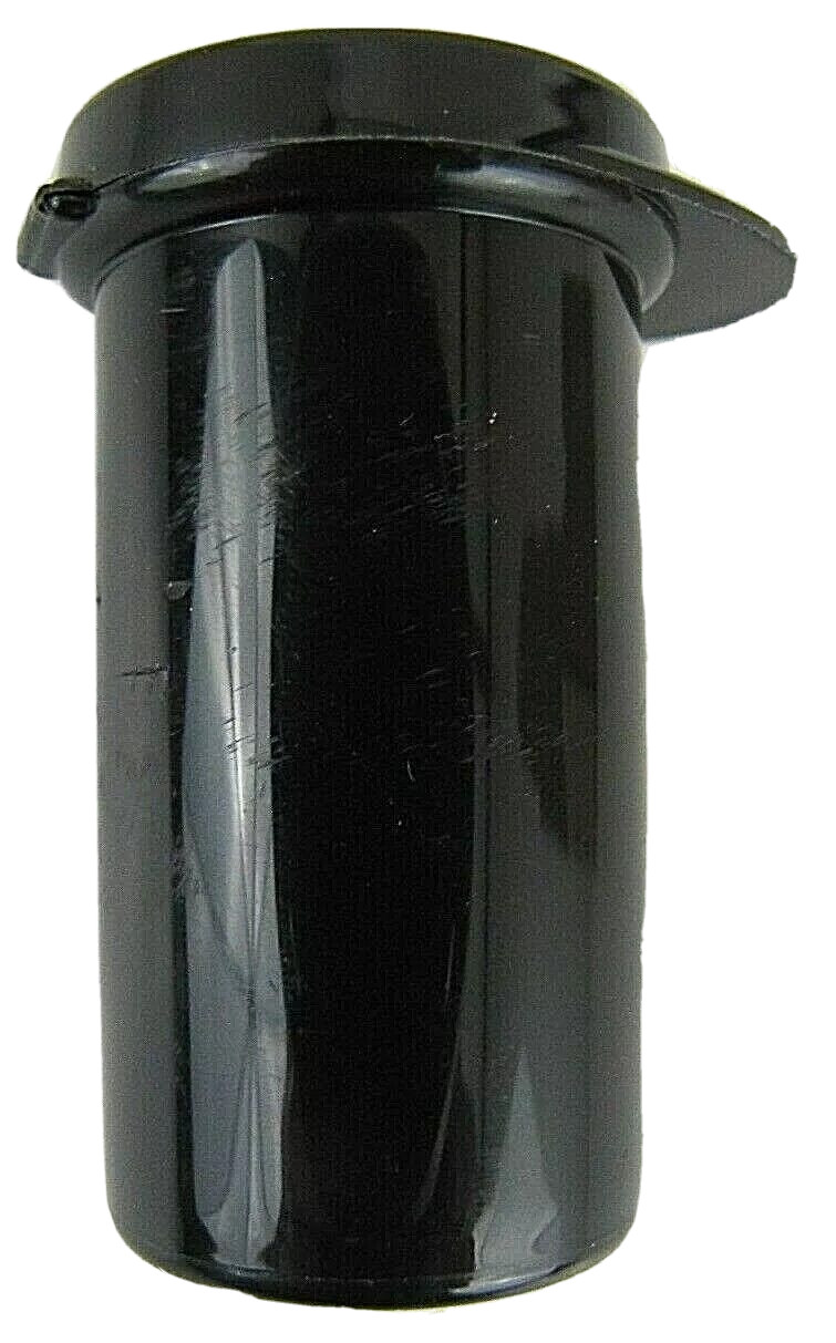 10 1 oz Black Plastic Vial Bottle Storage Container Lid Empty 2 Tbsp Craft Small