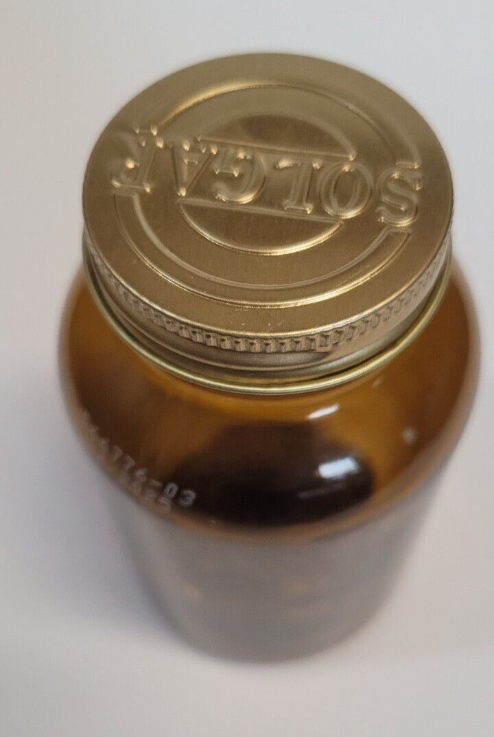 Solgar Wide Mouth Amber Glass Bottle with Aluminum Lid