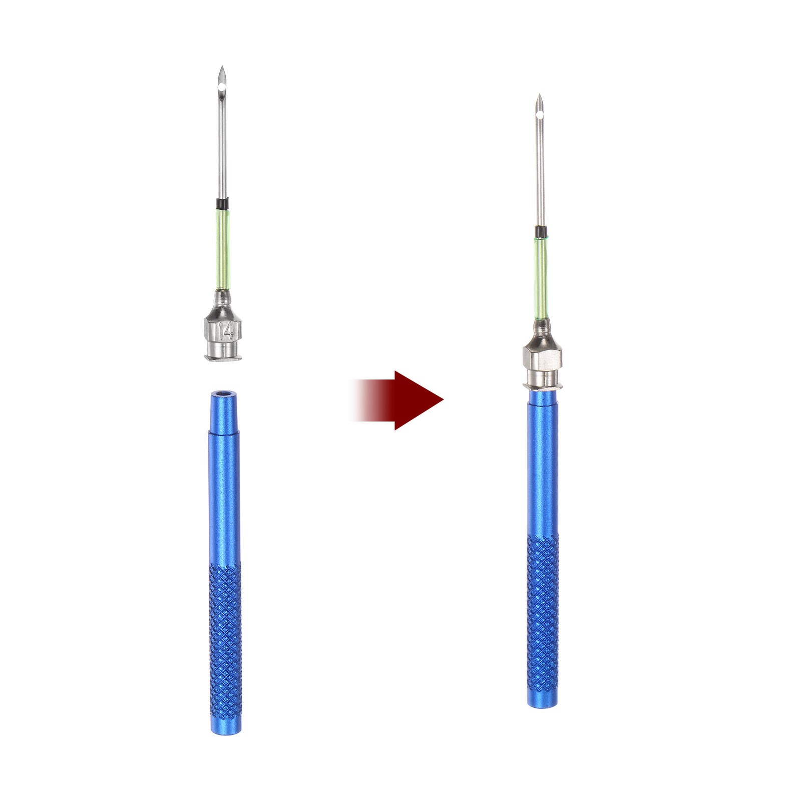 Adjustable Handle Punch Needle Metal 0.9/1.0/1.2/1.4/1.6/1.8/2.0mm