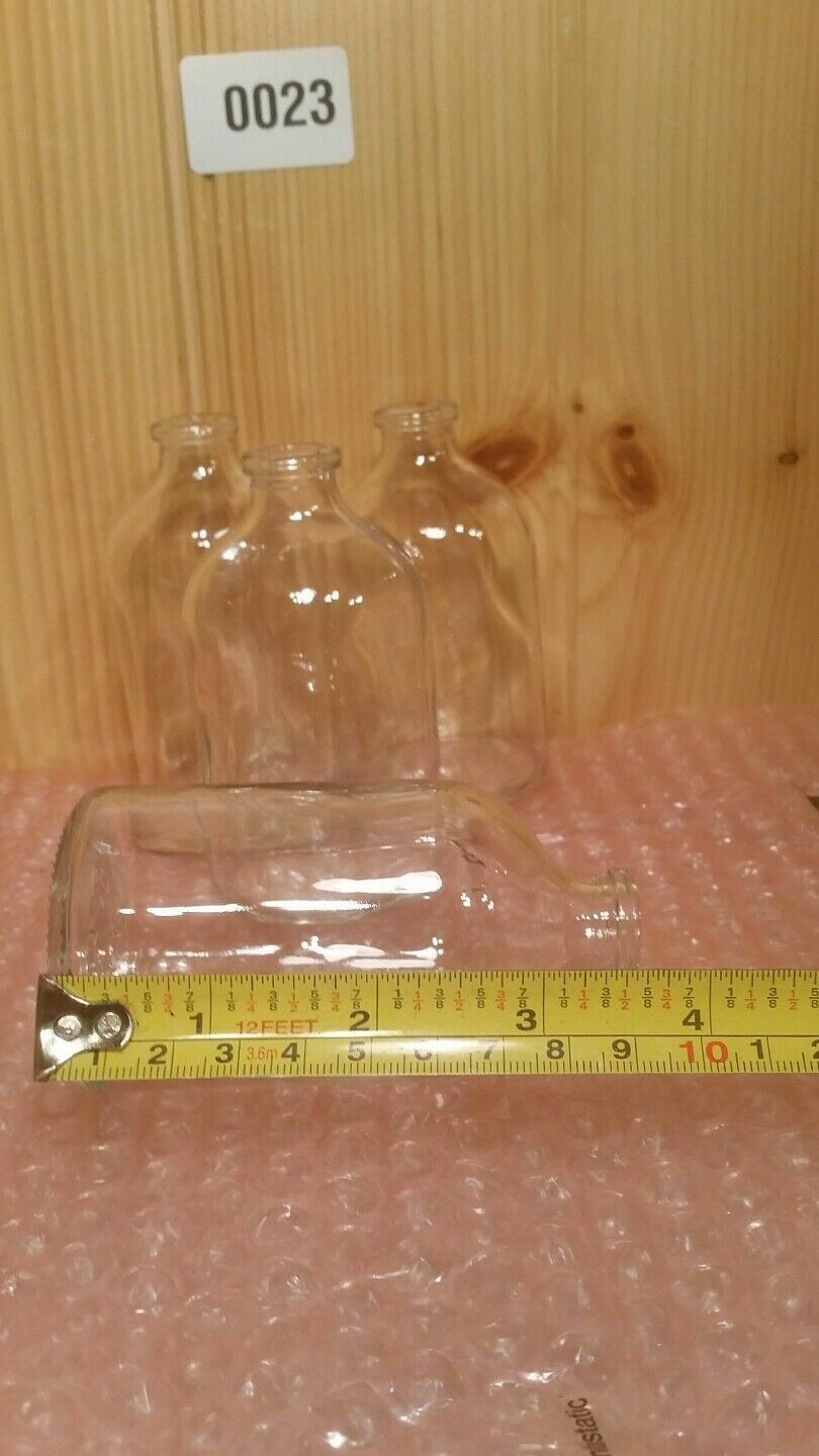 4Pcs 100ml Clear Glass Bottles Small Empty Transparent Vial NO LID