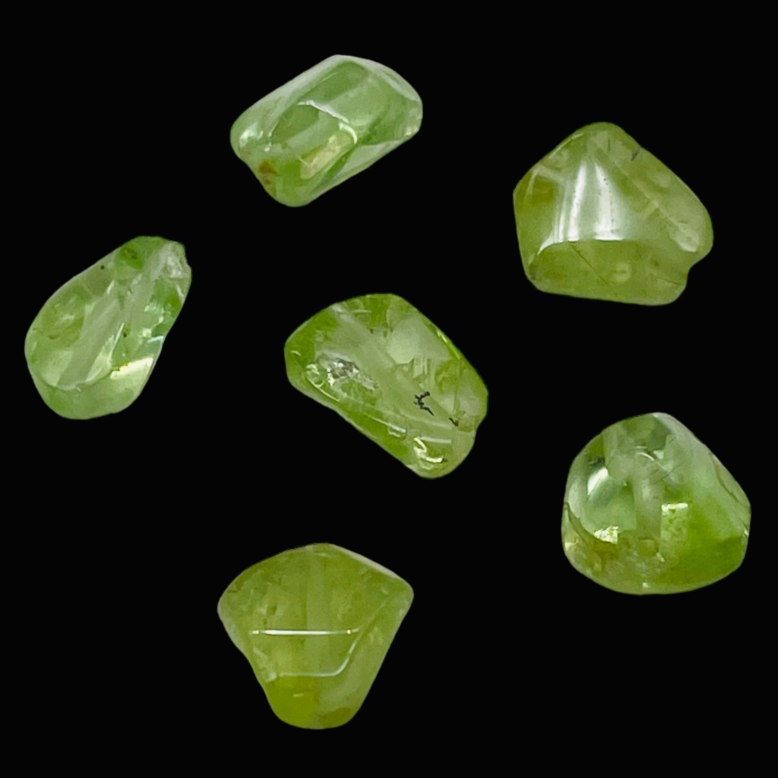AAA Mint Green Peridot Nugget Pendant Beads | 8×5 to 10x10mm | 2 Beads |