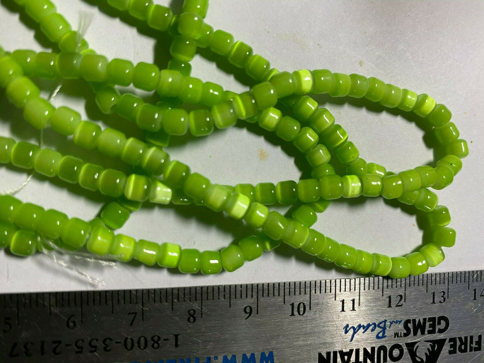 Fiber Optic Cats Eye Beads ***UPICK*** Cubes Tubes Rectangle Cats Eye Beads