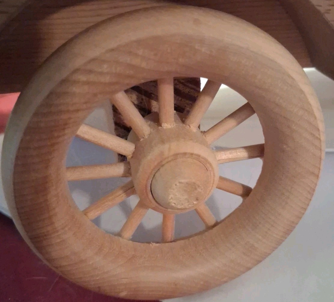 Wood Art Model T Delivery Van Handcrafted Light Unfinished Wood Unique Decor