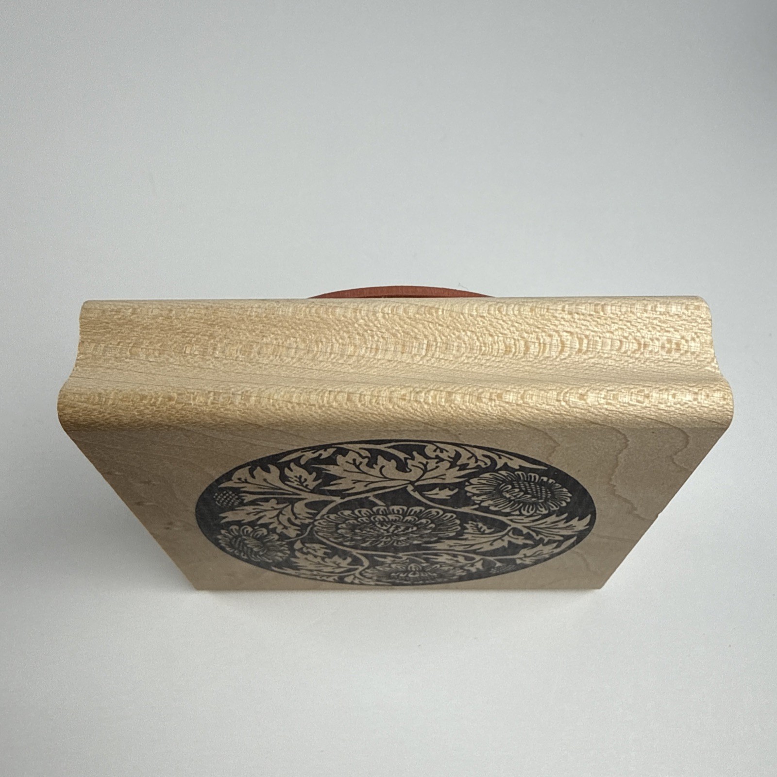 JudiKins Circle Flower Floral Leaves Wood Rubber Stamp 2188G 3”x3.25”