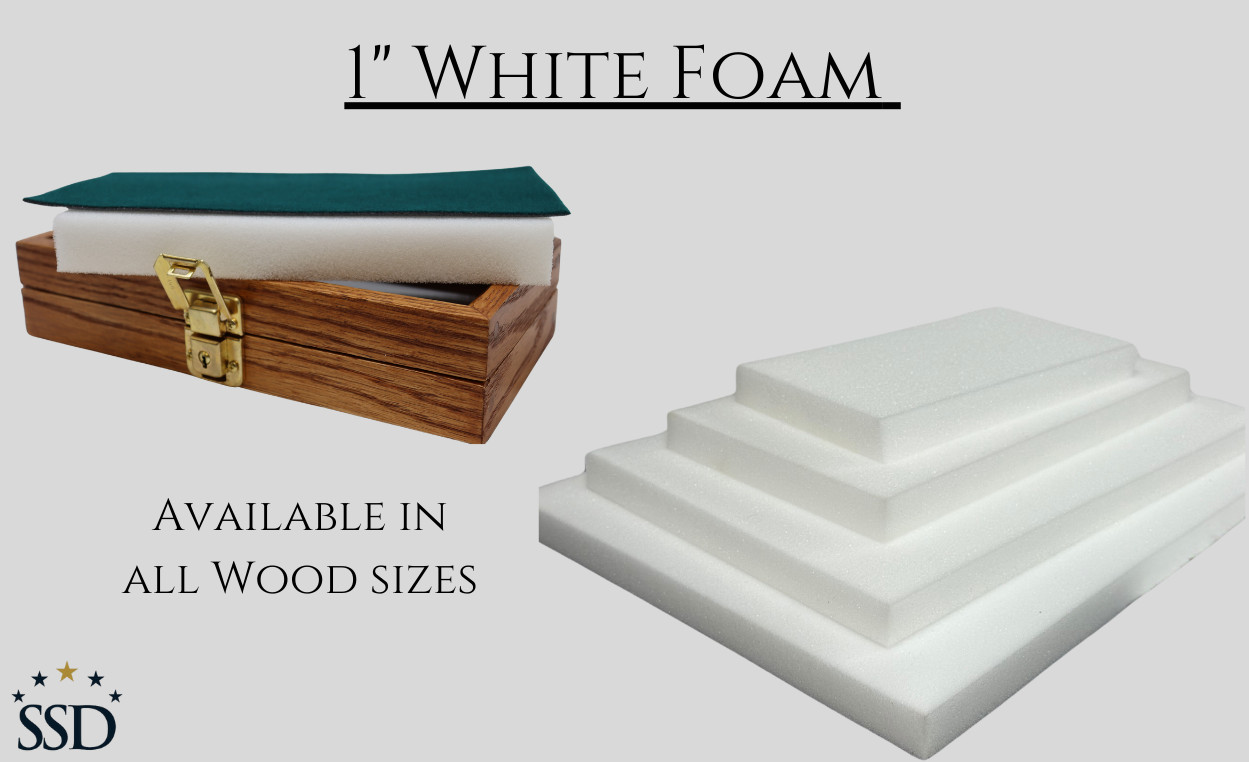Replacement 1″ Premium White Foam for ALL SIZES Wood Display Cases