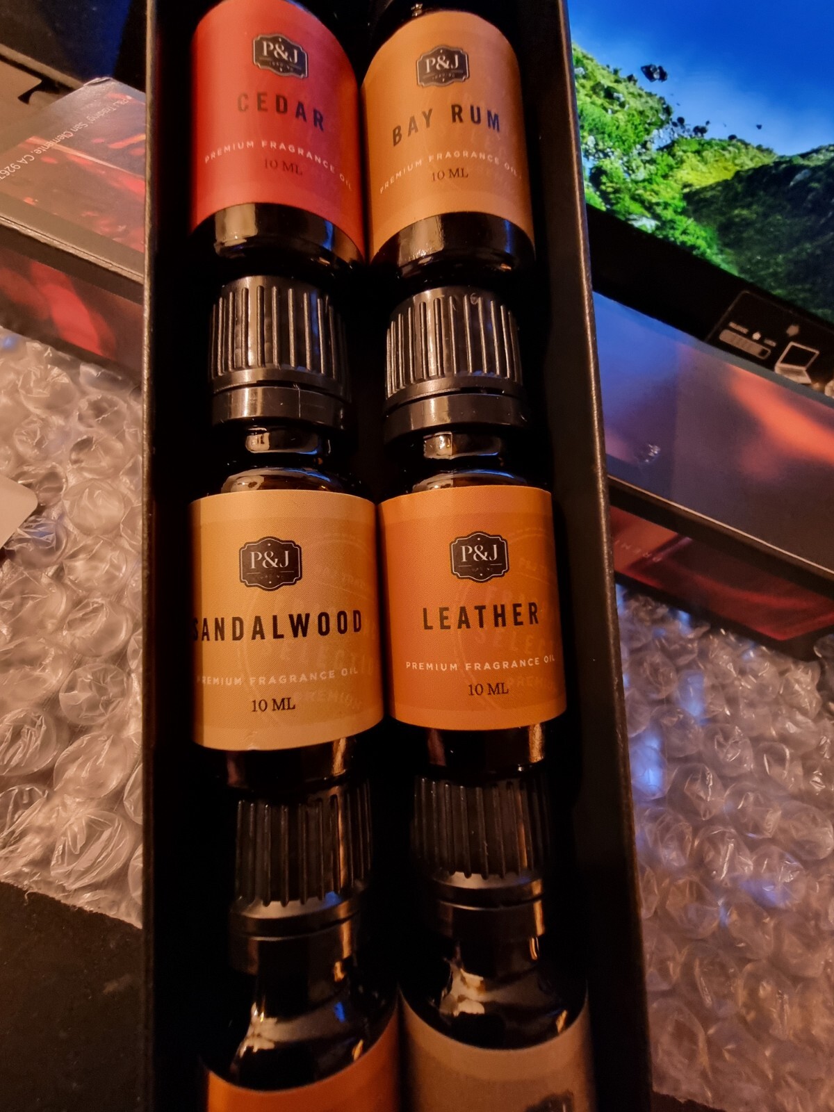 P&J Trading Fragrance Oil Gentlemen’s Set | Leather, Sweet Tobacco, Teakwood NEW
