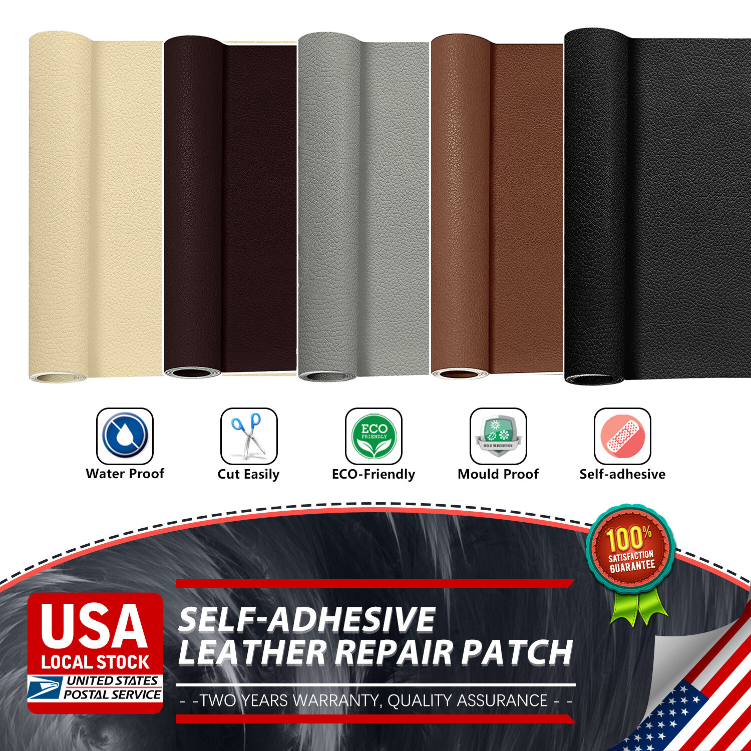 Advanced Leather Repair Kit Filler Leather Repair Patch Brown For Car Seat Sofa