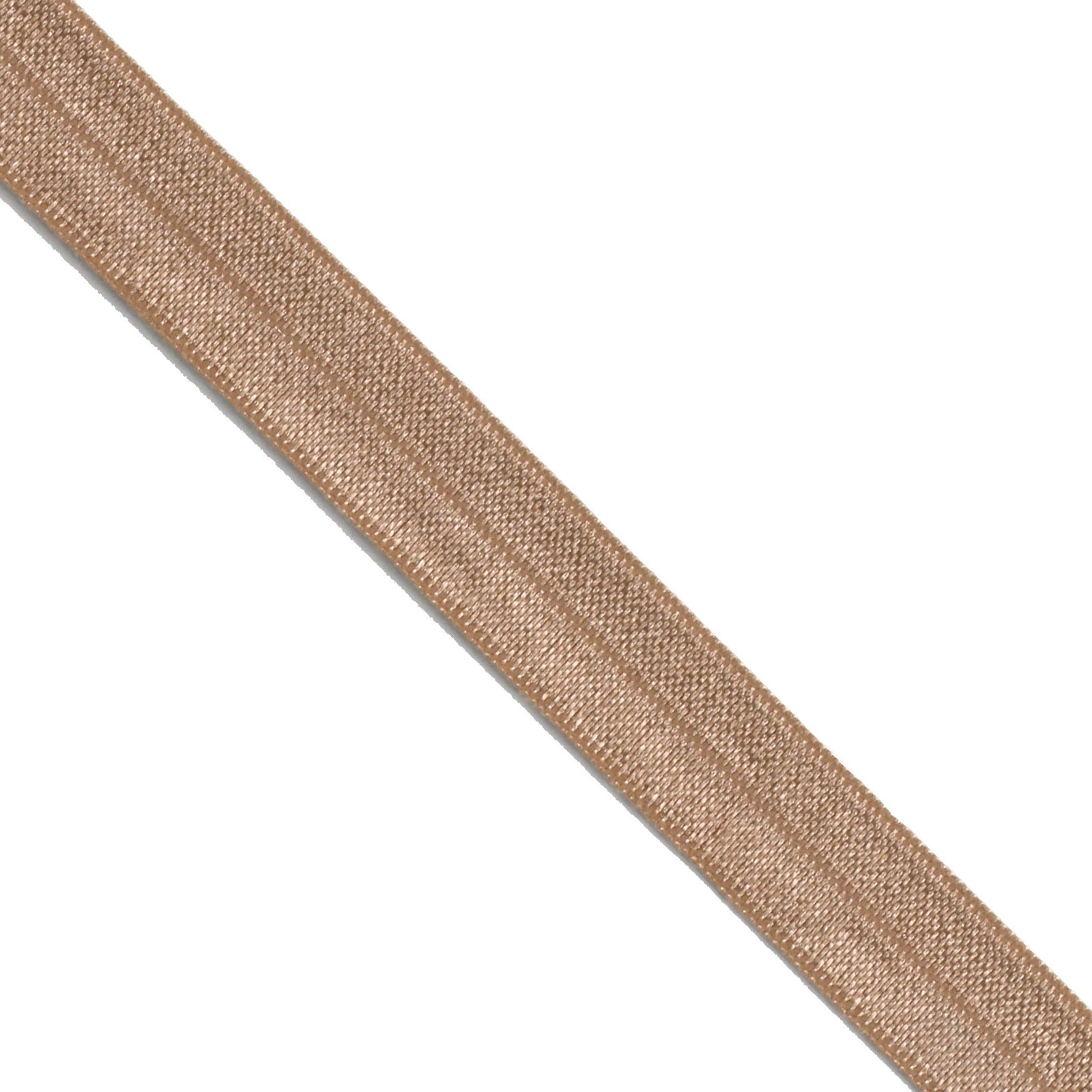 Affogato Tan Fold Over Elastic 5/8″ to 1 ” Wide FOE Elastic By The Yard