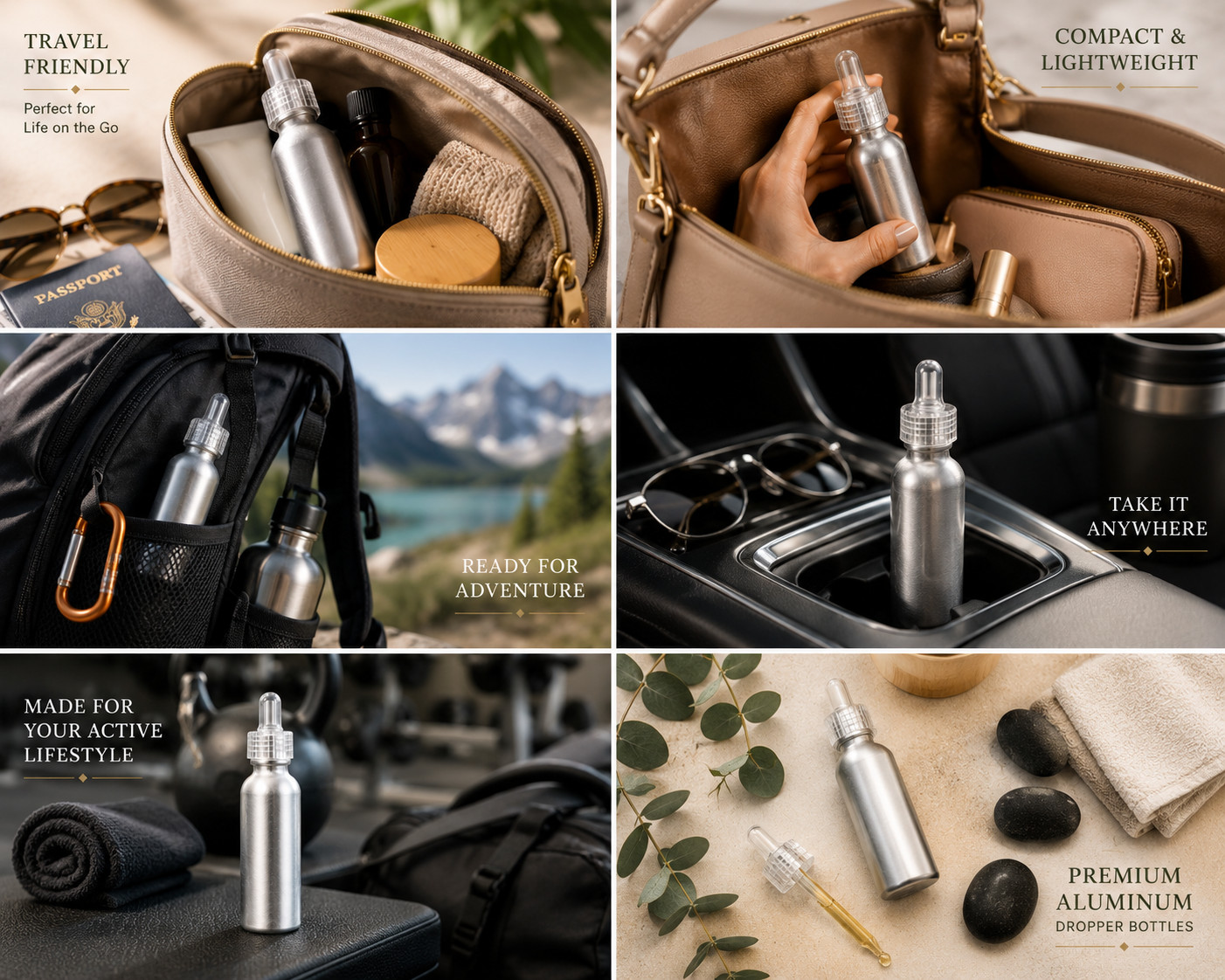 1oz/30ml Aluminum Dropper Bottle – w/Graduated 1ml Pipette – Child Resistant Cap