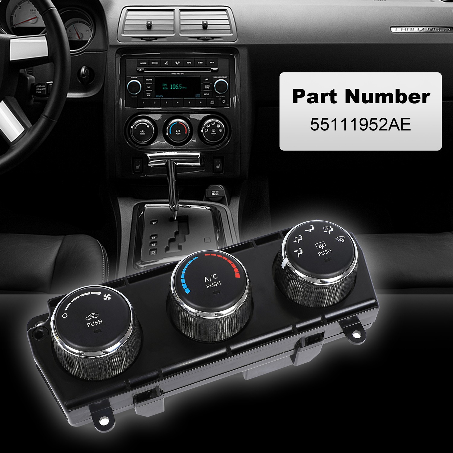 A/C Control Switch-SE, fits 2010 Dodge Challenger 3.5L-V6