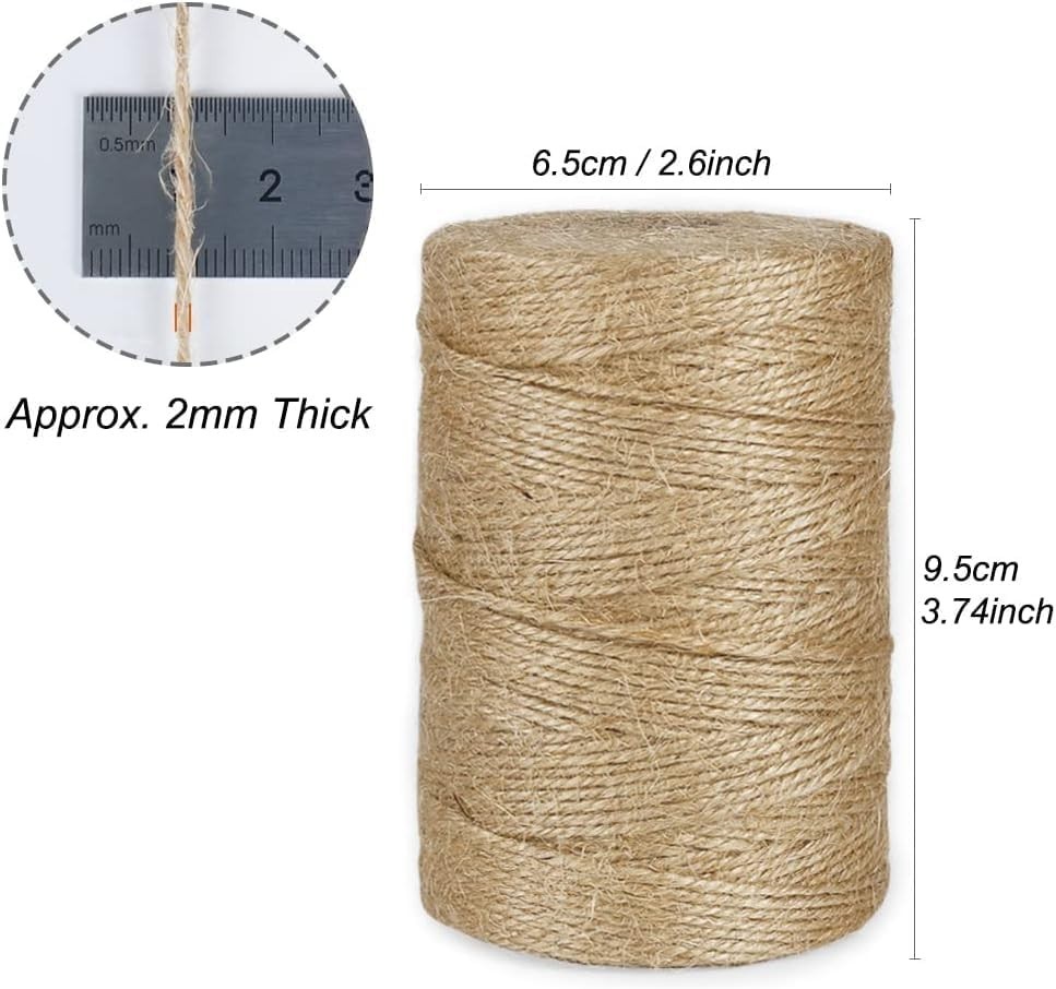 Eco-Friendly 500ft Jute Twine – Durable Craft Rope for Weddings & Festive Events