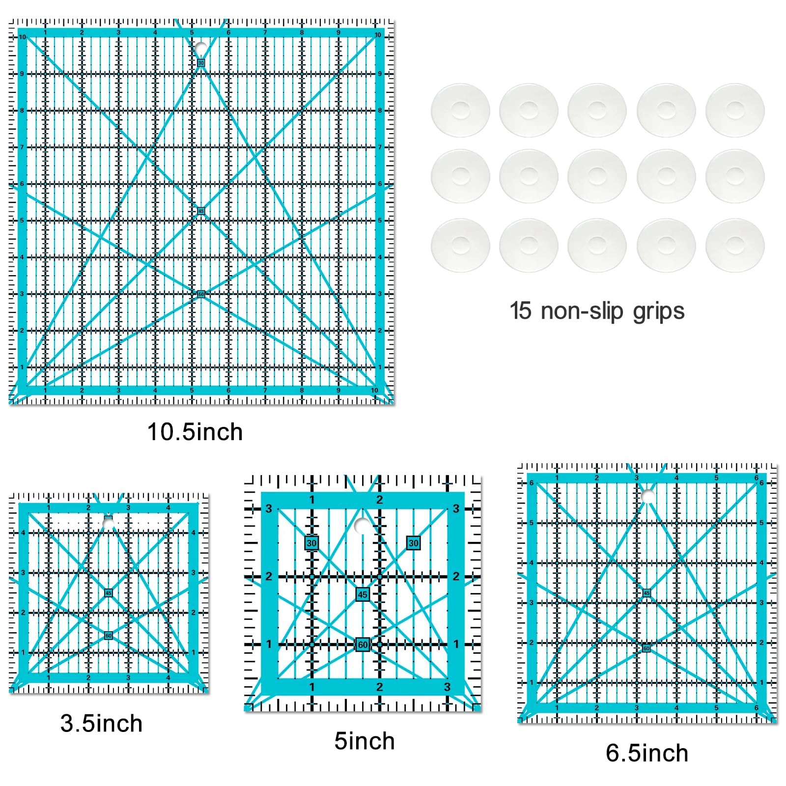 Quilting Rulers 4 Square Ruler Quilting Templates,Quilting Ruler Acrylic Rule…