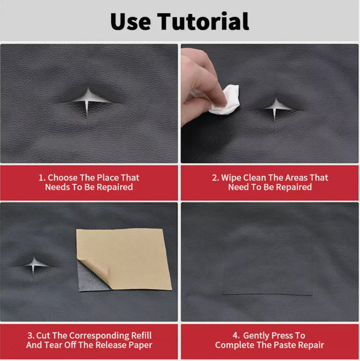 Self-Adhesive Leather-Repair-Patch Repair-Patch Refinisher-Cuttable Leather Sofa
