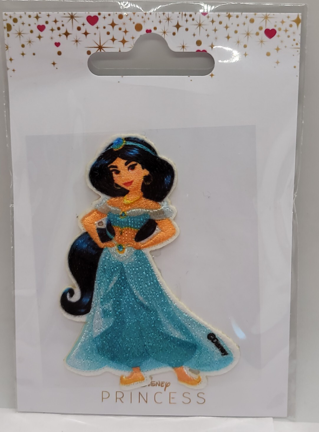 Disney Princess Iron on Patch Aladdin Princess Jasmine w/Turquoise Bandeau New