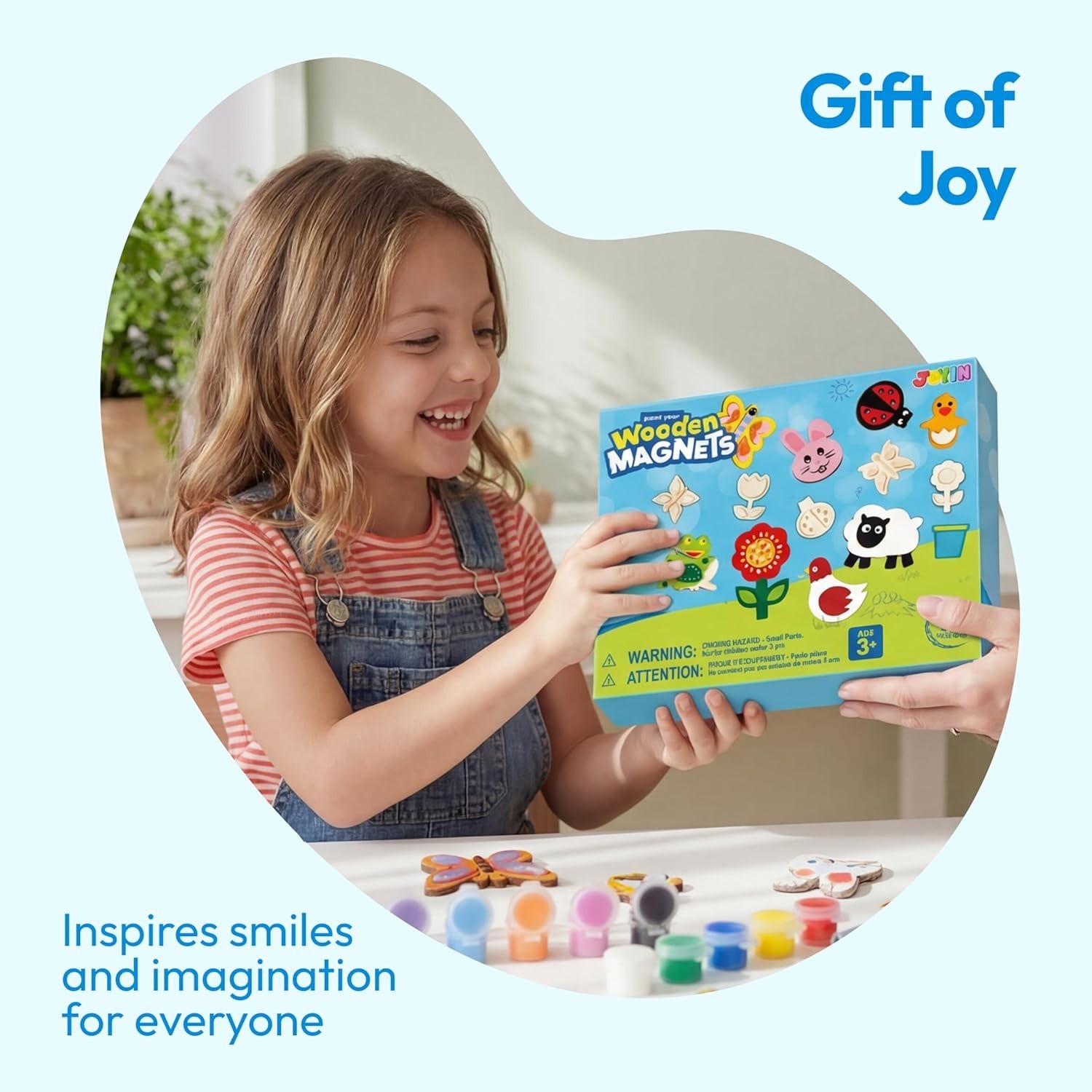 Non-Toxic 12-Piece Wooden Magnet Creativity Kit – Perfect for Kids’ Parties