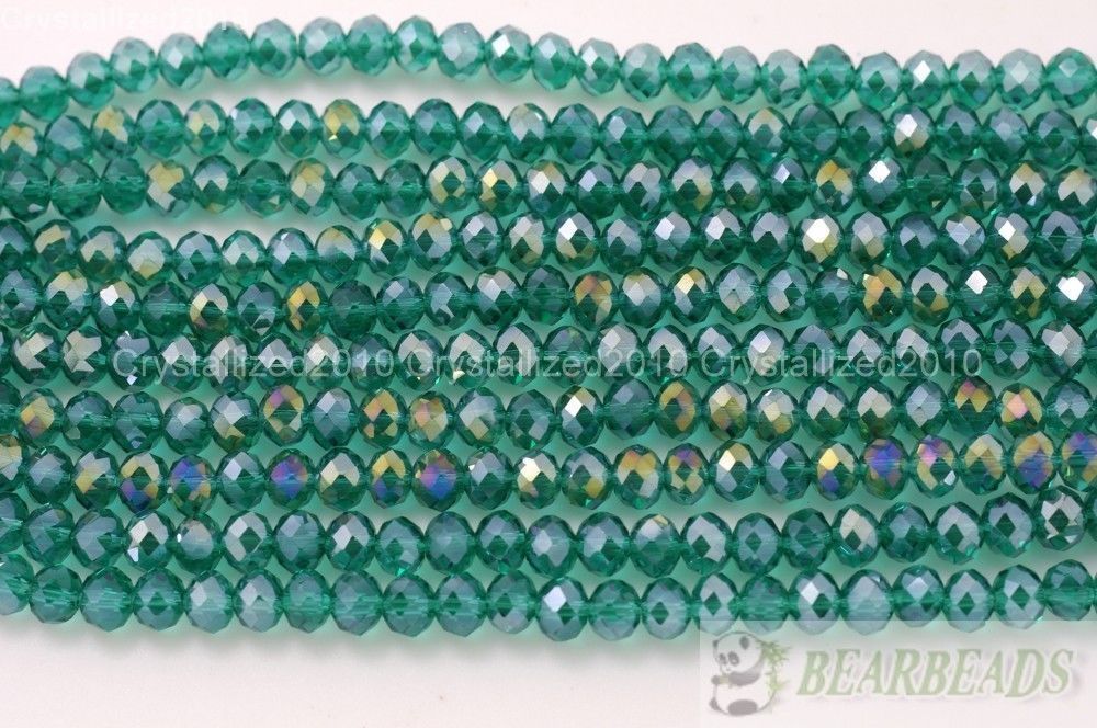 100Pcs Top Quality Czech Crystal Faceted Rondelle Spacer Beads 3mm x 4mm Pick