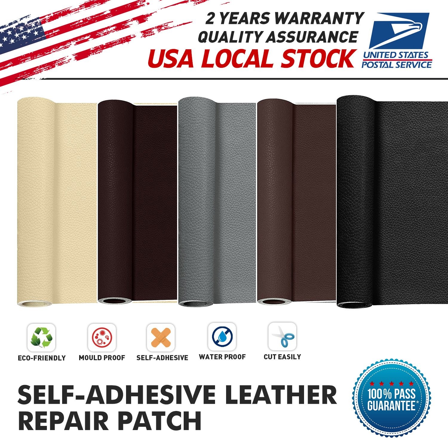 Self Adhesive Leather Repair Tape Kit Patch for Furniture Car Seat Couch Sofa