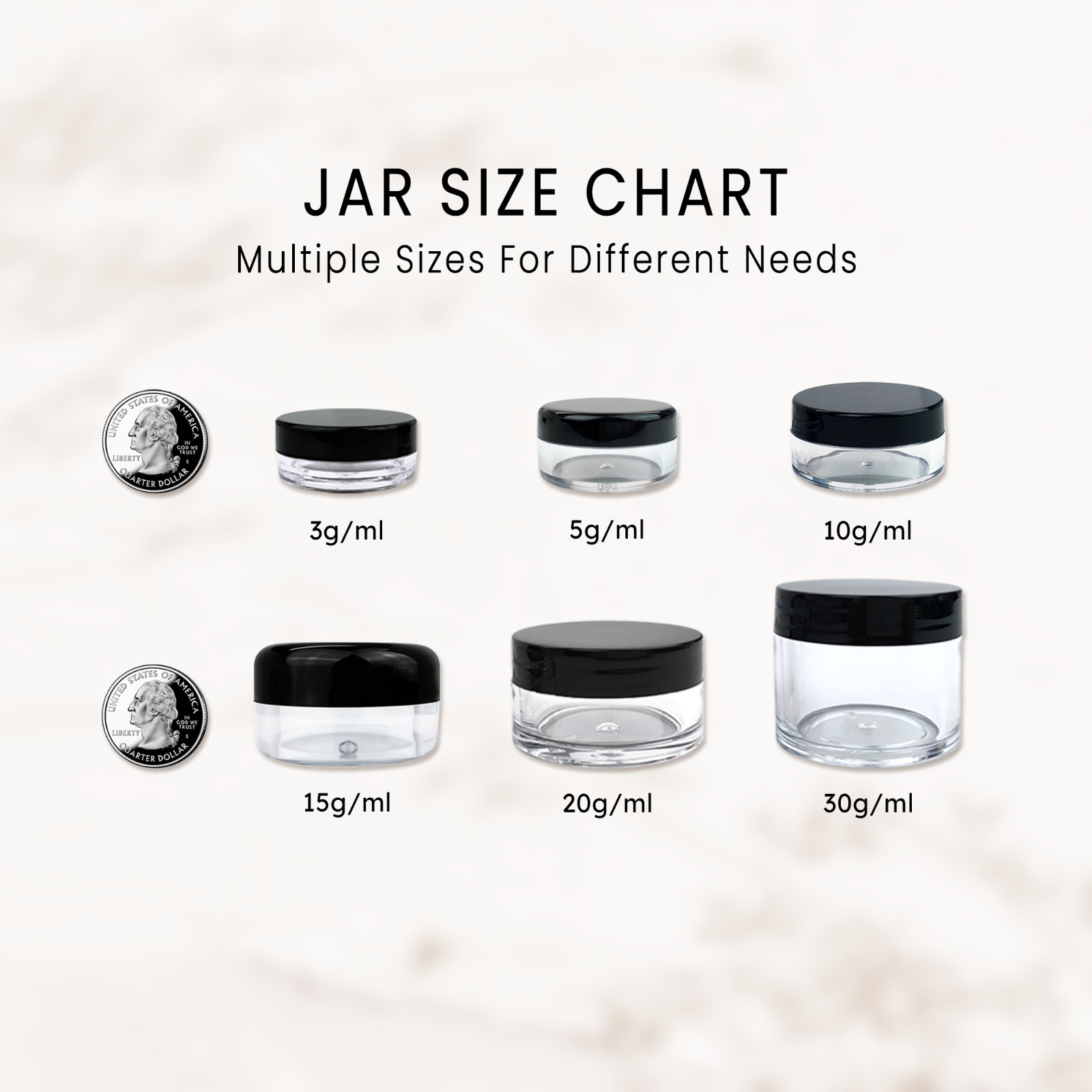 200 Packs 10 Gram/10ML High Quality Makeup Cream Cosmetic Sample Jar Containers