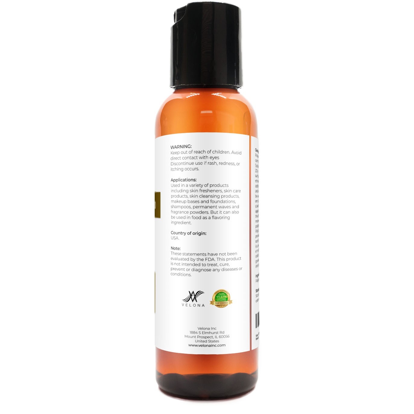 Polysorbate 20 by Velona – 2 oz Solubilizer, Food Cosmetic Grade Cooking, Bath