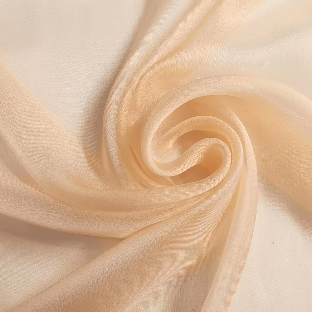 55” Wide Plain Mulberry Pure Silk Chiffon Fabric By the Yard Flowy Wedding Silk