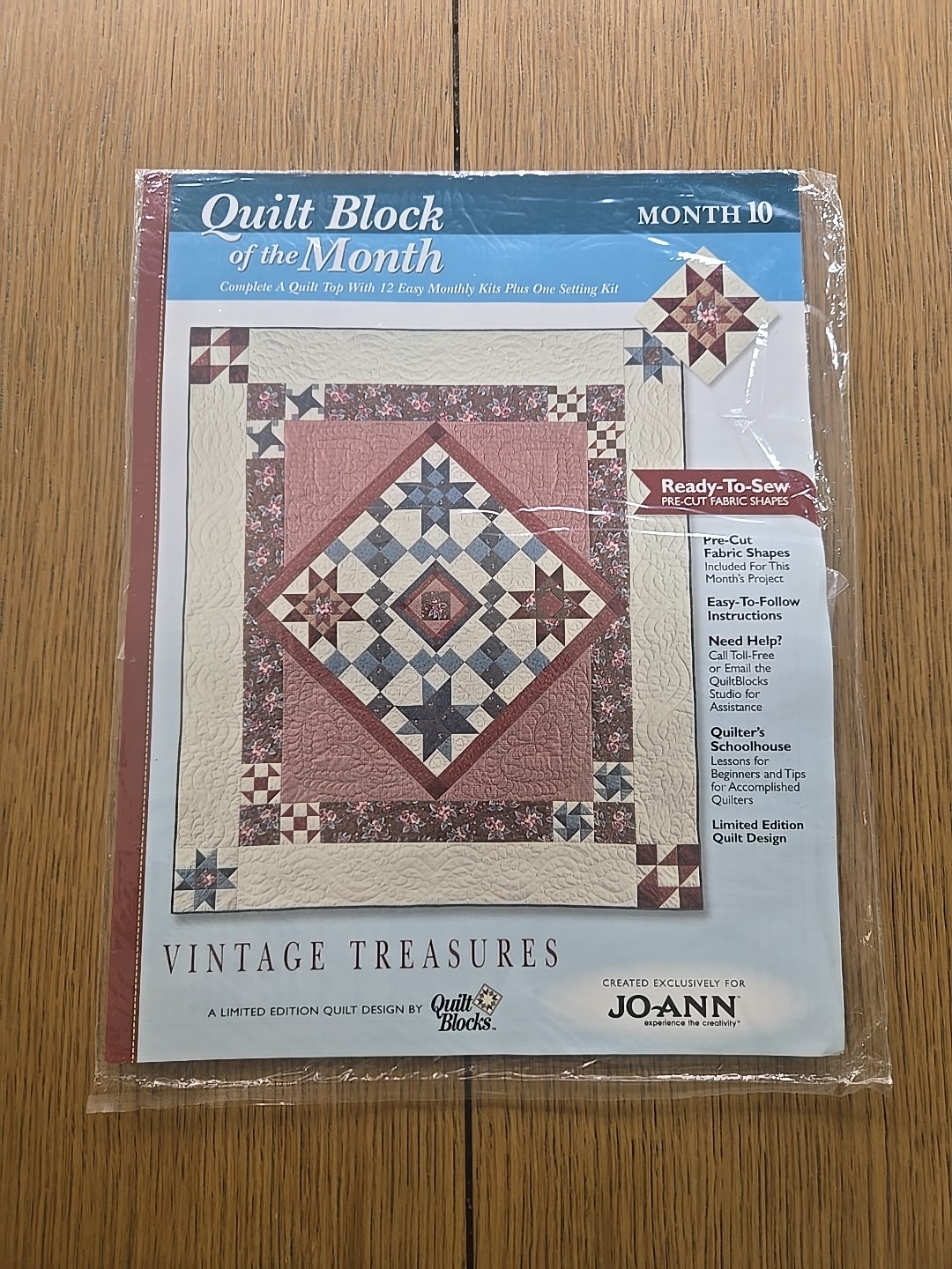 Joann Fabrics Quilt Blocks Quilt Of The Month Vintage Treasures Blocks 1-12